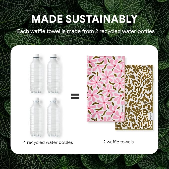 RECYCO Waffle Kitchen Towel Set of 2 - Image 6