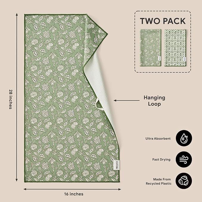RECYCO Waffle Kitchen Towel Set of 2 - Image 2