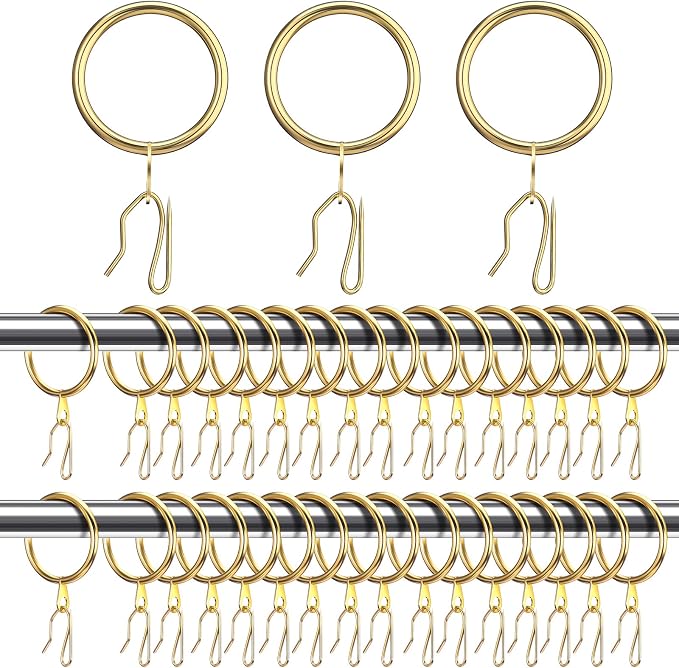 Qunclay 100 Set 1.26 Inch Metal Curtain Rings by Qunclay