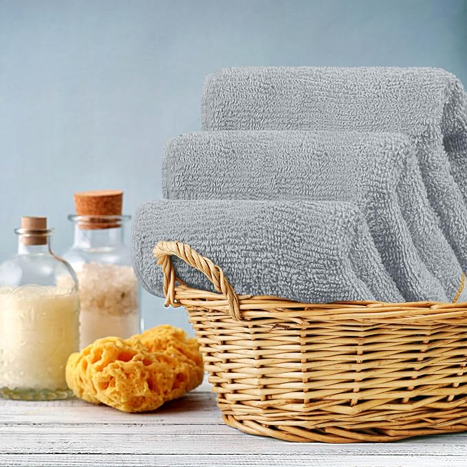 Utopia Towels 12 Pack Premium Wash Cloths, 12x12 in, 100% Cotton, Cool Grey | - Image 6