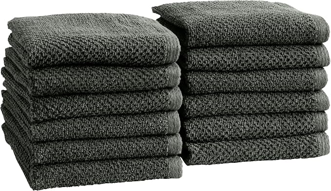 Great Bay Home 100% Cotton 12-Pack 13x13 Wash Cloth by GreatBayHome