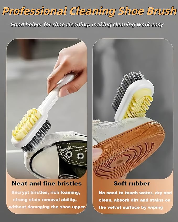 3 Pack Shoe Cleaning Brush Suede Cleaner Brush Scrub Shoe Brushes - Image 5