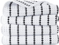 POLYTE 430 GSM Poly Blend Microfiber Quick Dry Waffle Hand Towel, 16x30 in | 4 by Polyte