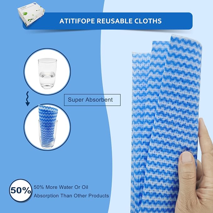 Reusable Cleaning Cloths, Thickened Heavy Duty Wipes - Image 3