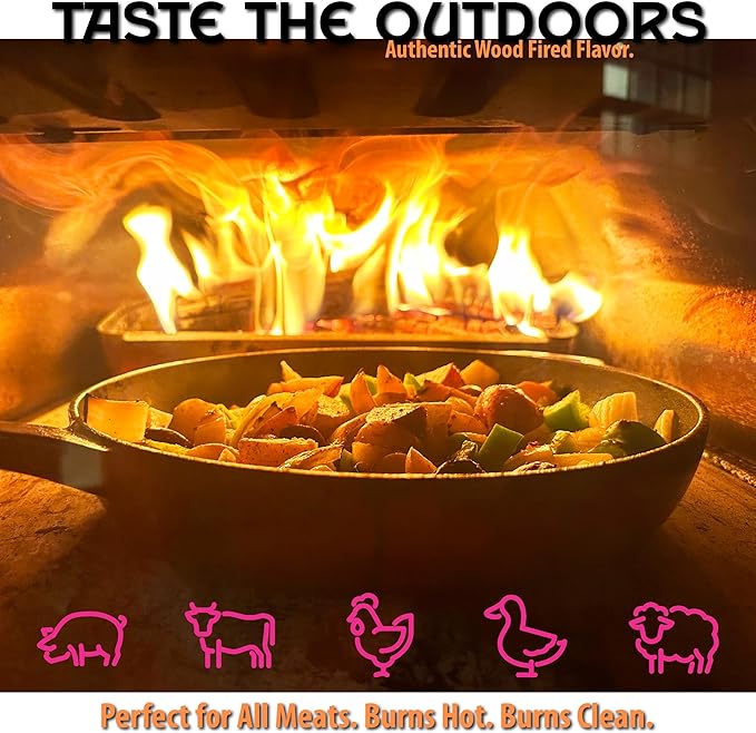 Cherry Mini Split 8" Cooking, Grilling, Smoking Wood, Approx 17lbs Product of USA 1,248 cu. in.