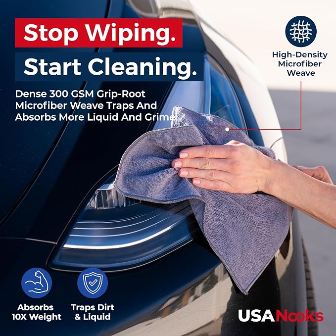 USANOOKS Premium 300GSM Microfiber Cleaning Cloth - Image 6
