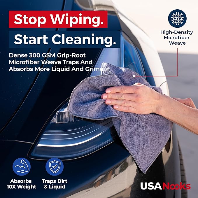 USANOOKS Microfiber Cleaning Cloth Grey - Image 6