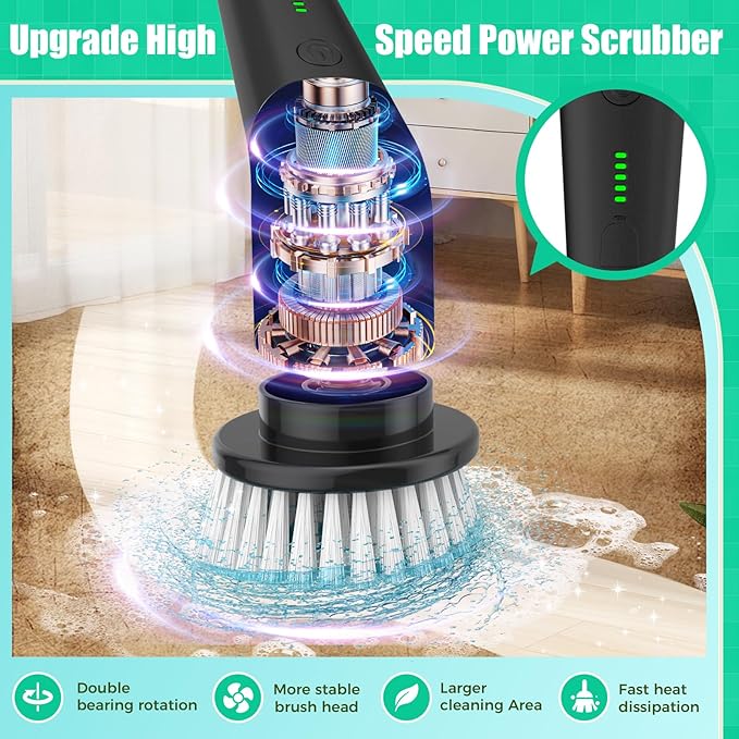 YKYI Electric Spin Scrubber, Cordless Power Cleaning Brush - Image 3