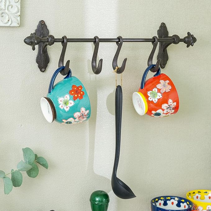 Sungmor Vintage Cast Iron Wall Hook Rack - Image 2