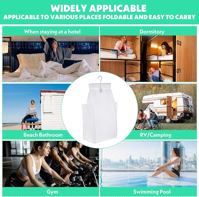 2 Pcs Hanging Foldable Breathable Mesh Laundry Hamper, Hanging Laundry Bag - Image 7