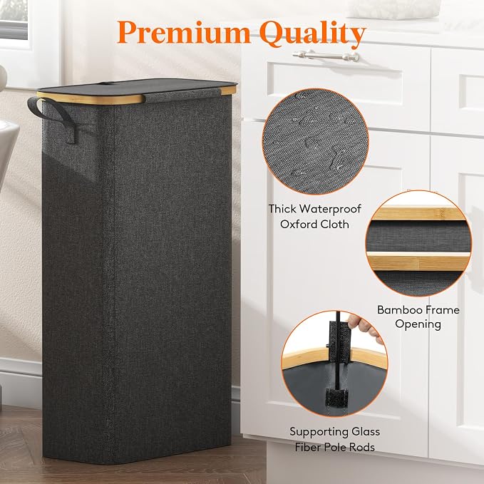 Lifewit 65L Slim Laundry Hamper - Image 6