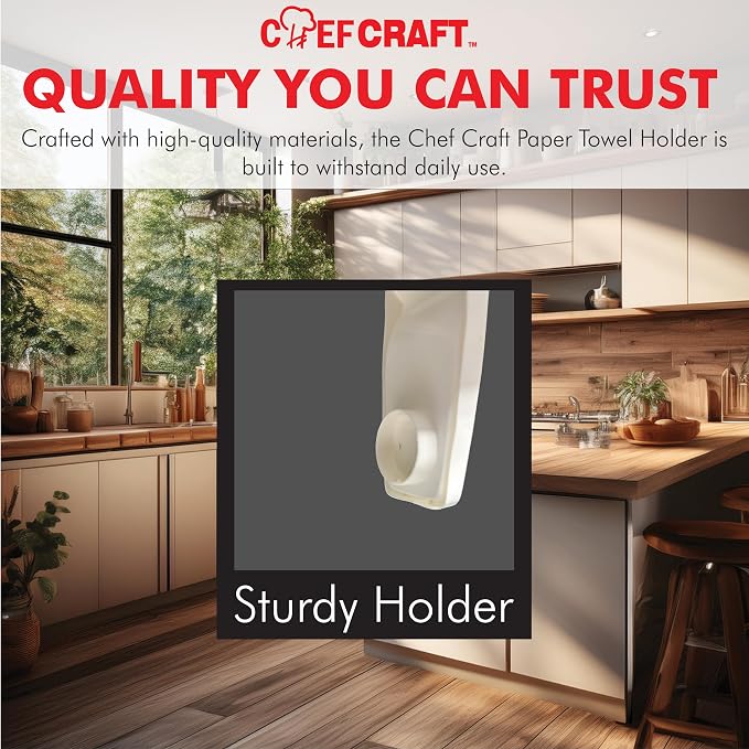 Chef Craft Select Plastic Paper Towel Holder, 12.5 inches in Length - Image 7