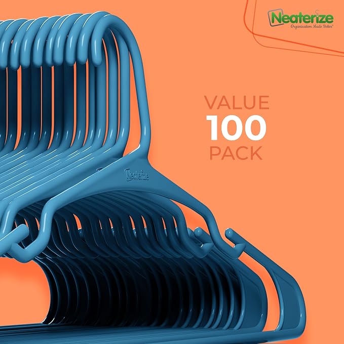 NEATERIZE Clothes Hangers Plastic 100 Pack - Image 7