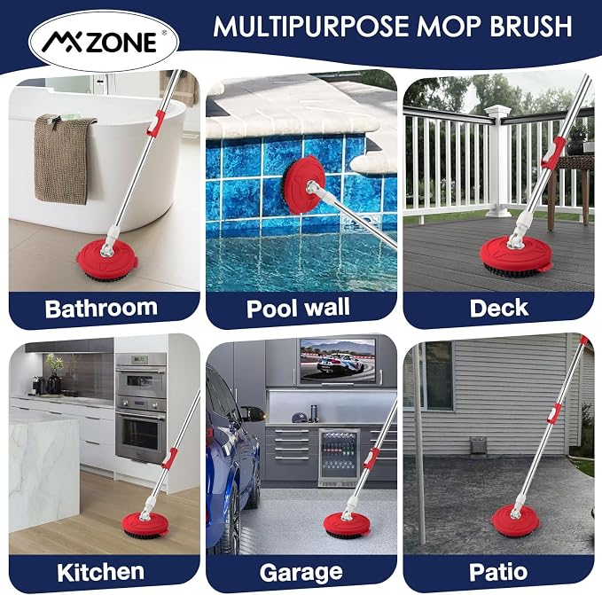 Round Spin Mop Scrub Brush Head - Image 4