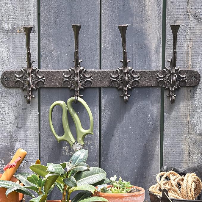 Sungmor Vintage Cast Iron Wall Hook Rack - Image 3