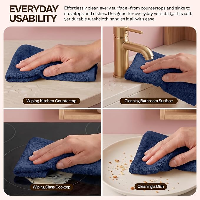 Utopia Towels 12 Pack Cotton Washcloths Set, 100% Ring Spun Cotton, Premium - Image 8