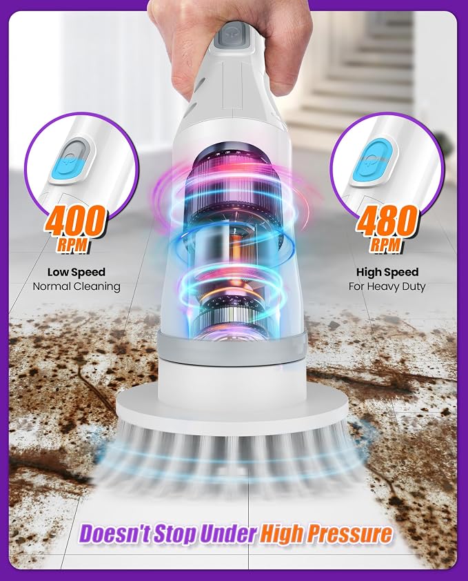 6-in-1 Cordless Electric Spin Scrubber - Image 2