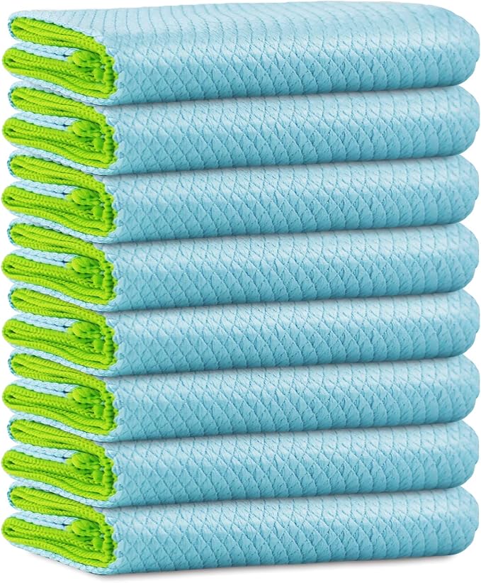 Ekedalen Microfiber Cleaning Cloth Lint Free Glass Polish, Light Blue by Ekedalen