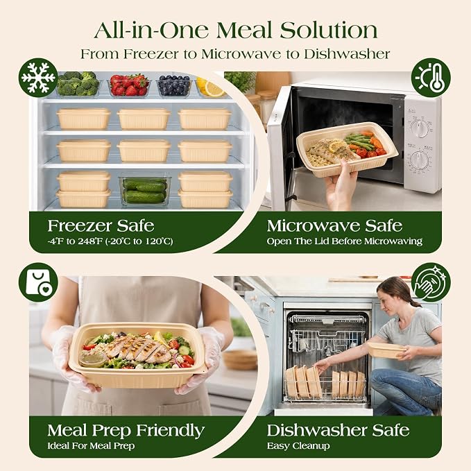 100 Piece Meal Prep Containers - Image 6