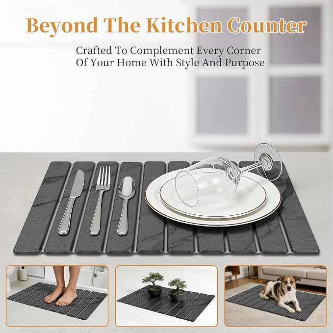 Stone Dish Drying Mat for Kitchen - Image 7