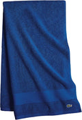 Lacoste Heritage 100% Supima Cotton Bath Sheet 35" x 70", Surf Blue | Highly by Unknown
