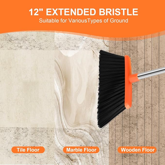 Broom and Dustpan Combo Set, Kitchens & Tight Spaces, Built-in Comb Dustpan - Image 6