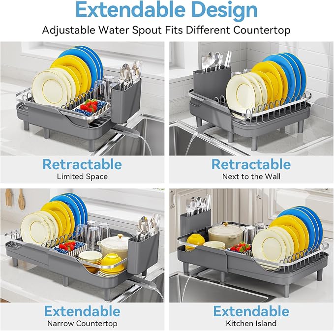 Urackify Expandable Dish Drying Rack - Image 4