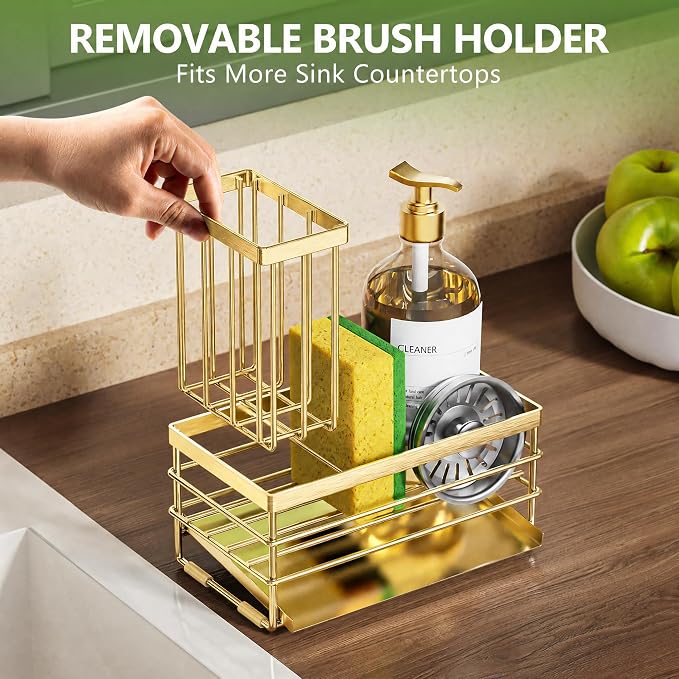 Cisily Gold Sink Caddy Sponge Holder - Image 6
