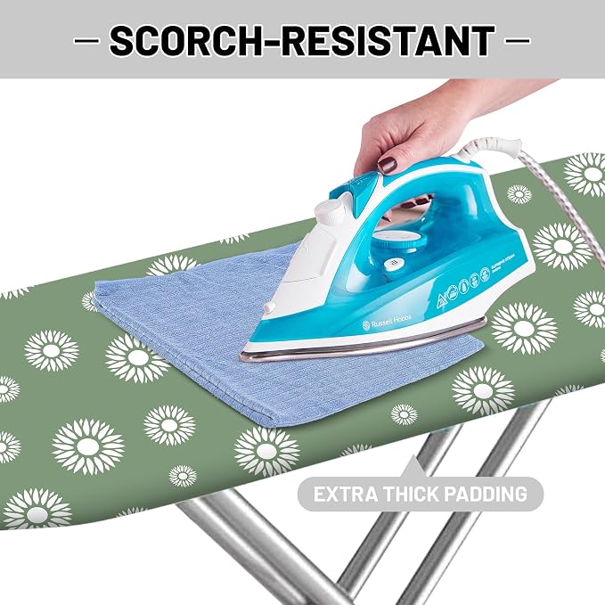 Extra Thick Ironing Board Cover and Pad, 15x54 Ironing Board Cover, Resist - Image 4
