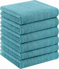 Homaxy 100% Cotton Terry Kitchen Towels, 6 Pack, Lake Blue by Homaxy