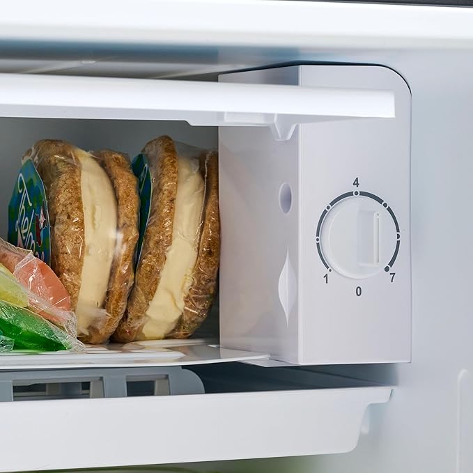 Igloo 3.2 Cu.Ft. Single Door Compact Refrigerator with Freezer, Slide Out Glass Shelf, Perfect for Homes, Offices, Dorms, White