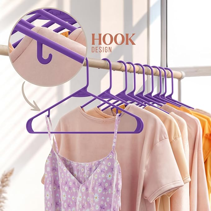 Plastic Hangers 20 Pack Purple - Image 5