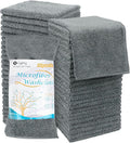 Orighty Washcloths Bulk, 50 Pack Microfiber Face Towels, 12x12 Inch Grey by AllRightinOrighty