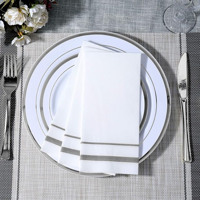 FOCUSLINE 200 Linen Feel Disposable Bathroom Napkins, Soft and Absorbent Paper - Image 4
