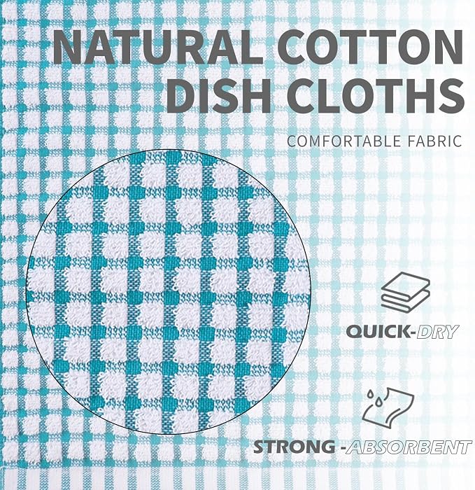 Oeleky Dish Cloths for Washing Dishes, Kitchen Washcloths Dishcloths - Image 5