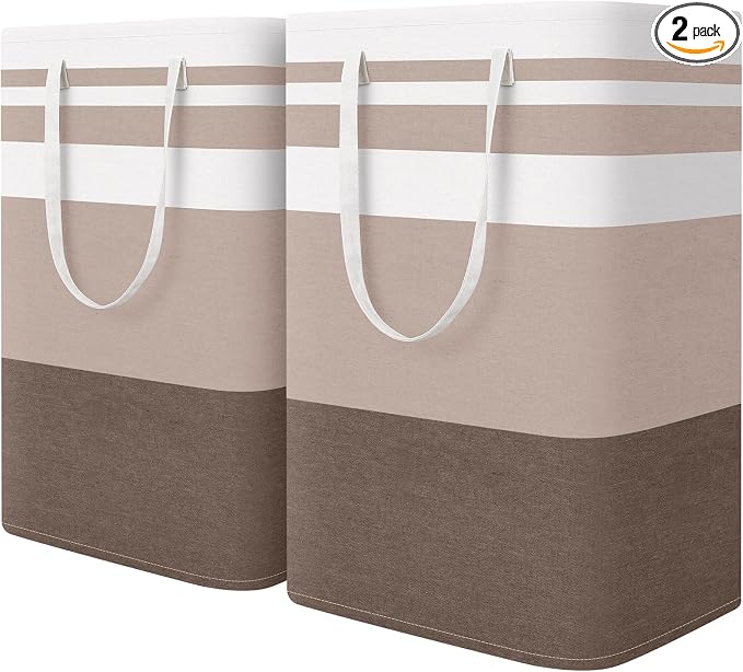 HomeHacks 2 Pack Large Laundry Baskets, Laundry Hampers Bags | Waterproof by HomeHacks