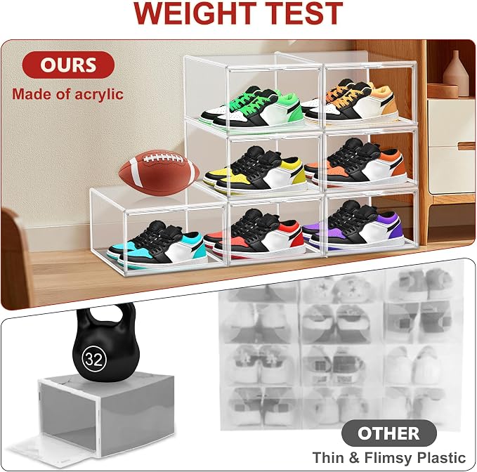 1 Pack Clear Plastic Shoe Boxes - Image 5