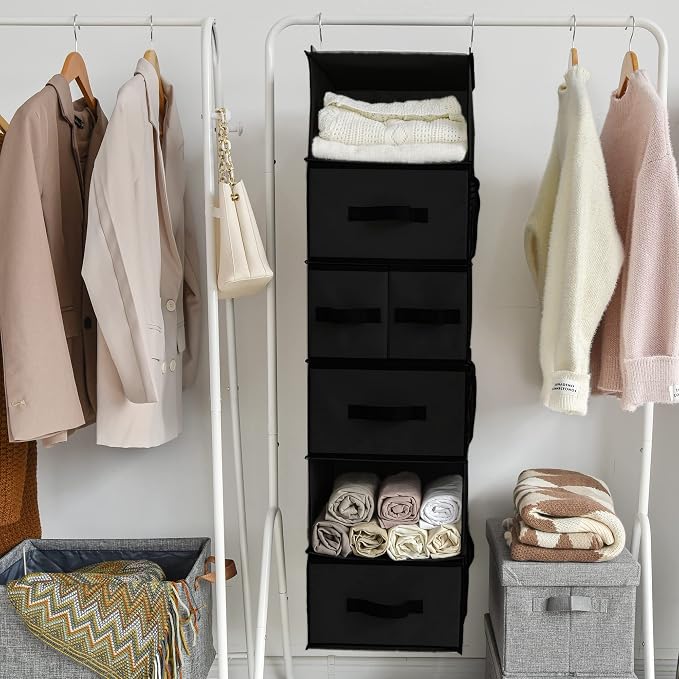 GRANNY SAYS Hanging Closet Organizer, 5 Drawers, 6 Shelves, 6 Pockets | Hanging - Image 8