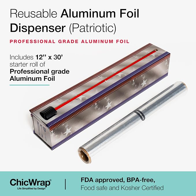 ChicWrap Patriotic Aluminum Foil Dispenser - Image 2