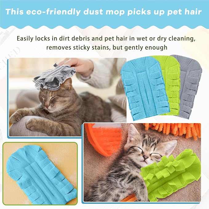 Zubebe 12 Pcs Reusable Duster Refills Fleece - Image 3