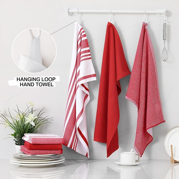 Homaxy Cotton 380 GSM Premium Kitchen Towels, 3 Pack - Image 3