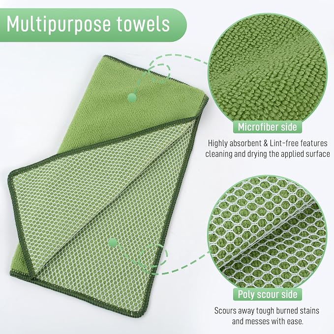 SINLAND Dish Cloth for Washing Dishes Kitchen Washcloth Cleaning Cloth - Image 3