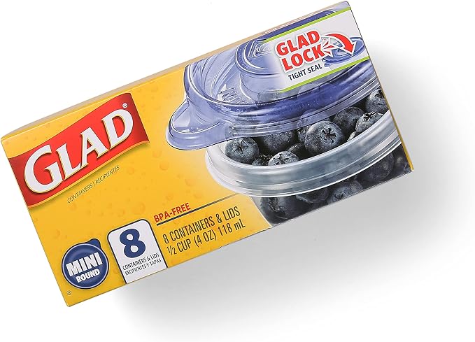Glad GladWare Mini Round Food Storage Containers, 4 Oz, lock-tight seal - Image 11
