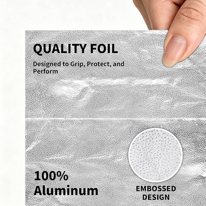 400 Count Aluminum Foil Sheets, Embossed Foil Sheets, Sandwiches, Food Wrap - Image 2