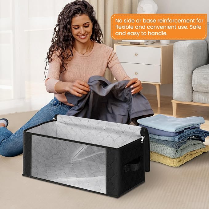 35L Closet Organizers, Foldable Under Bed Storage Containers | Storage Bags - Image 3