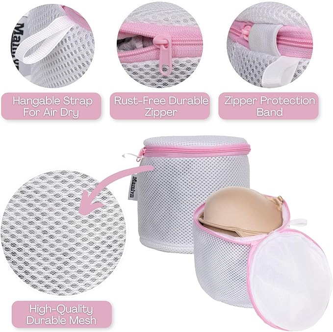 Mamlyn Mesh Bra Bags for Washing Machine, Lingerie wash Bags for Laundry - Image 4