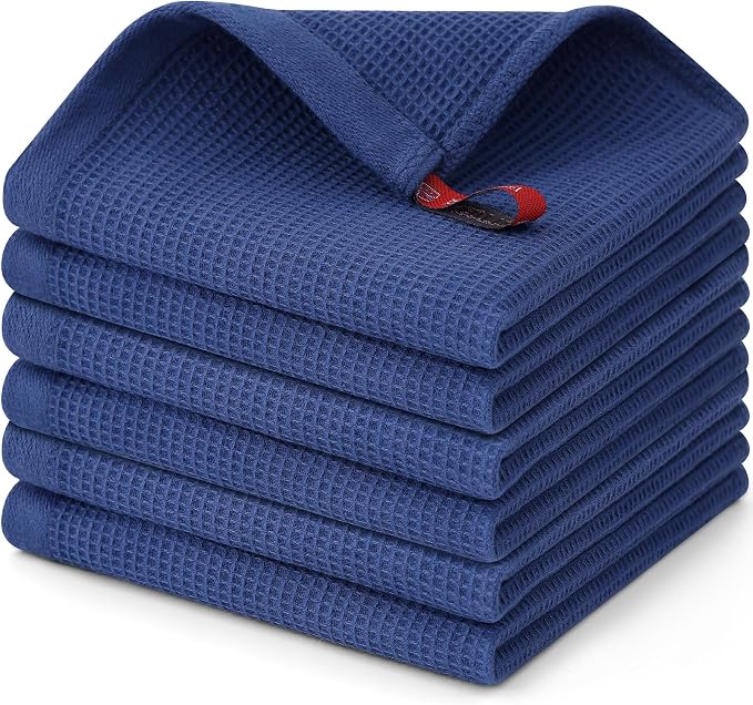 Homaxy 100% Cotton Waffle Weave Dish Cloths, 6 Pack by Homaxy
