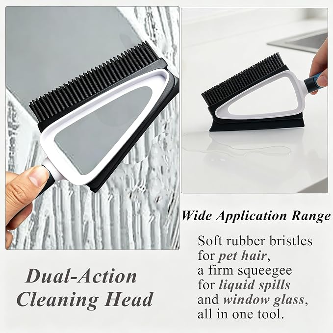 Pet Hair Removal Brush with Mini Dustpan – Double Sided, Soft Rubber - Image 4