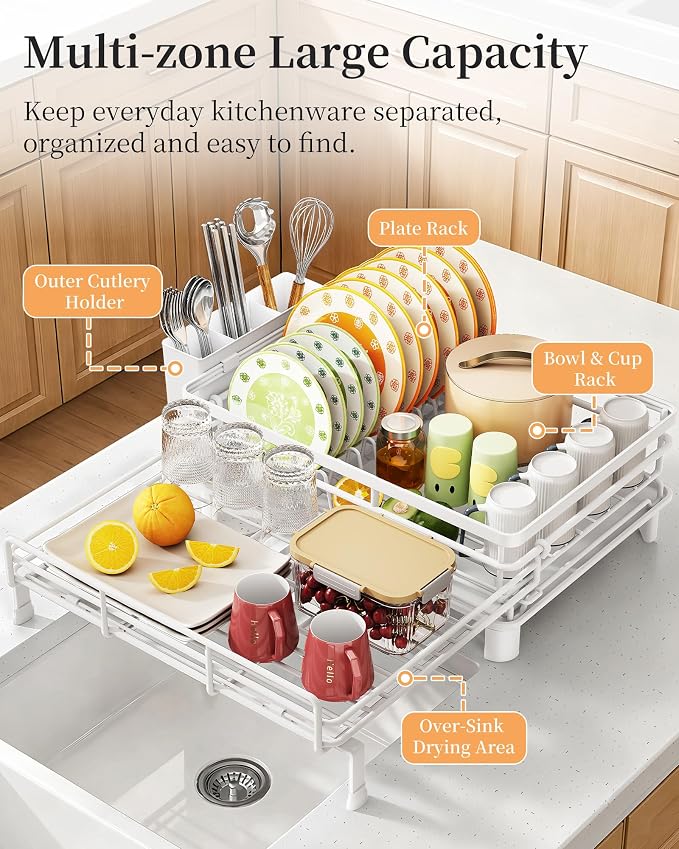 SAYZH Expandable Dish Drying Rack - Image 4