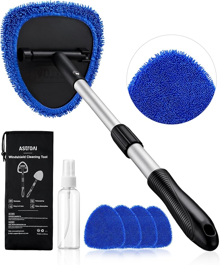 AstroAI 21" Extra-Long Windshield Cleaner Tool & Car Interior Detailing Kit | by AstroAI